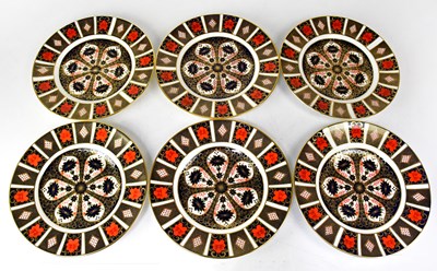 Lot 300 - ROYAL CROWN DERBY; a set of six Imari pattern...