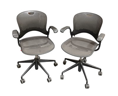 Lot 24 - HERMAN MILLER; a pair of modern contemporary...