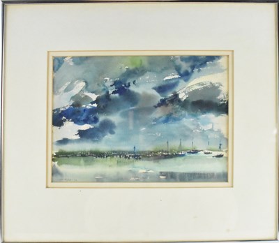 Lot 207 - JOAN HODES (1925-2022); watercolour, shipping...