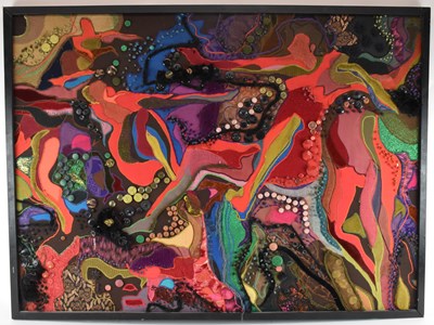 Lot 227 - RICHARD BOX; a large abstract mixed media...