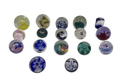 Lot 687 - Seventeen assorted art glass paperweights...