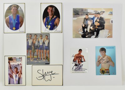 Lot 1662 - A group of signed cards and photographs of...
