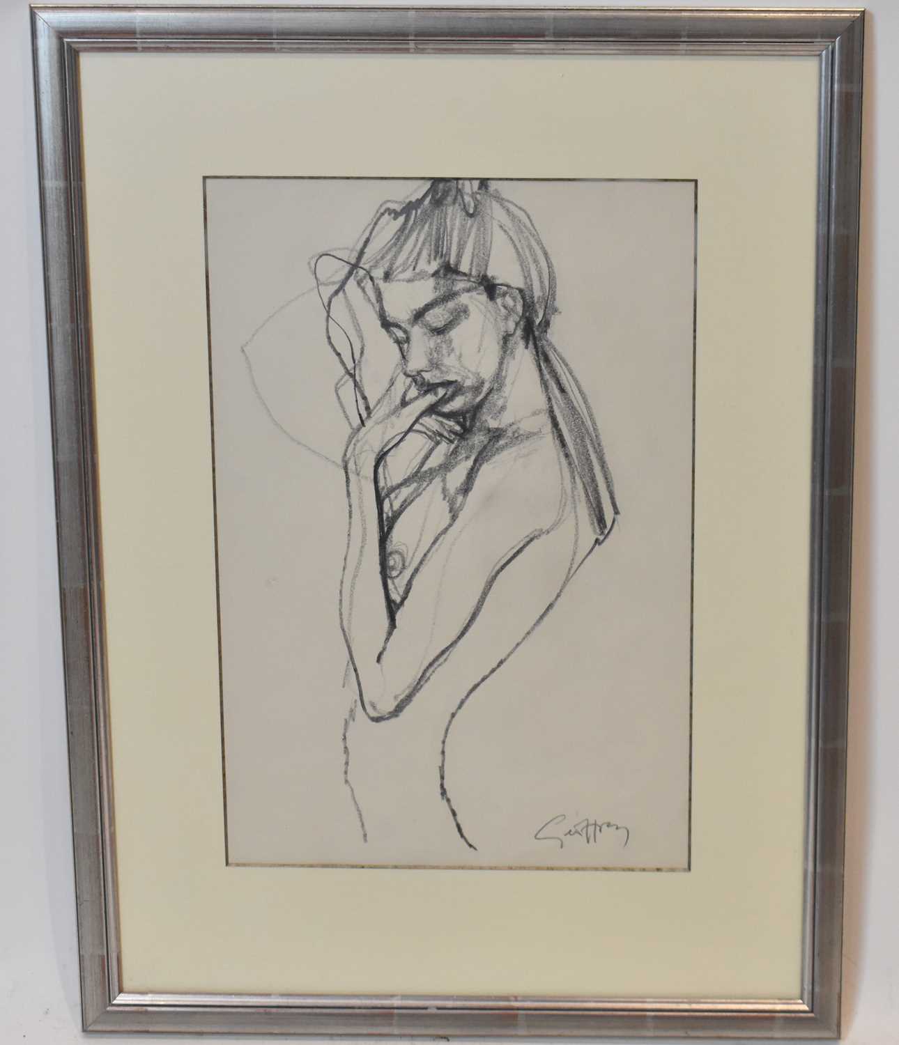 Lot 245 - GEOFFREY HUMPHRIES (born 1945); charcoal