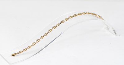 Lot 623 - A 9ct gold marine link bracelet, marked 375,...