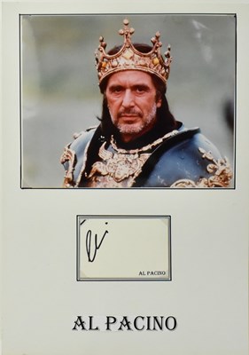 Lot 1639 - AL PACINO; a colour photo image depicting the...