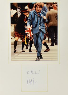 Lot 1670 - MIKE MYERS; a colour photo image depicting the...