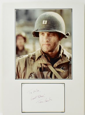 Lot 1640 - TOM HANKS; a colour photo image of the actor...