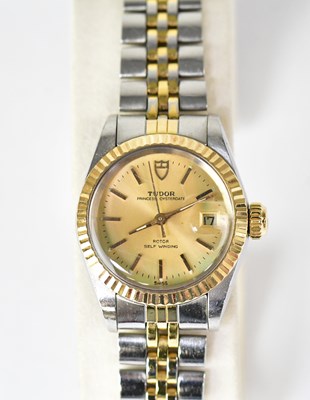 Lot 676 - TUDOR; a Princess Oysterdate wristwatch, the...