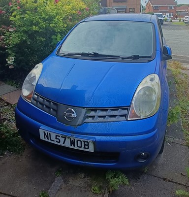 Lot 998 - A Nissan Note, blue 2007 registration NL57 WOB,...