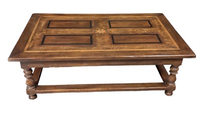 Lot 78 - A reproduction mahogany and oak parquetry...