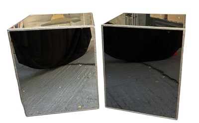 Lot 64 - A pair of modern square display plinths/side...