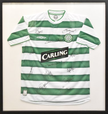 Lot 426 - A Celtic Football Club signed Umbro shirt,...