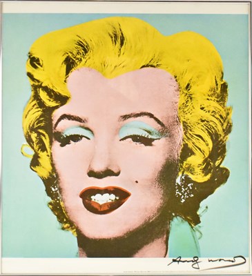 Lot 230 - ANDY WARHOL; a colour print, pop art portrait...