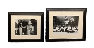 Lot 427 - Two black and white photographs Muhammad Ali,...