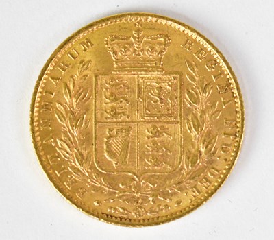 Lot 579 - A Victorian 1869 full sovereign, young head,...