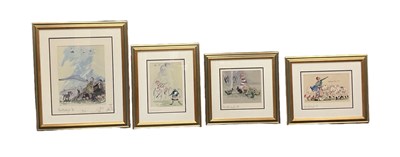 Lot 267 - MARK HUSKINSON; a group of four hand signed...