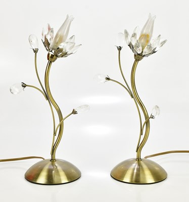 Lot 634 - A pair of modern decorative table lamps with...