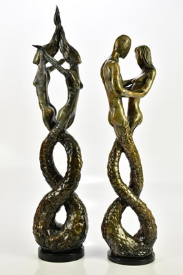 Lot 495 - PAUL EHLEN; two bronzed sculptures, 'I Am...