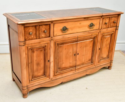 Lot 41 - A modern sideboard with pull-out marble inset...