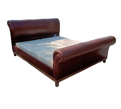 Lot 39 - A good quality brown leather super king size...