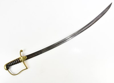 Lot 1323 - An 18th century cavalry sword, with brass hilt...