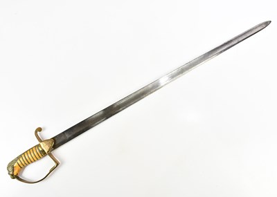 Lot 1315 - A 19th century naval officer's dress sword,...