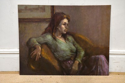 Lot 891 - ELIZABETH WOOD (born 1930); oil on board,...