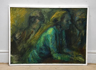 Lot 886 - ELIZABETH WOOD (born 1930); oil on board, 'At...