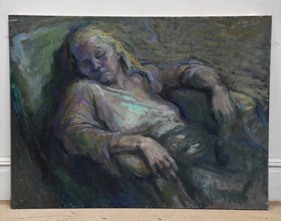 Lot 887 - ELIZABETH WOOD (born 1930); oil on board,...