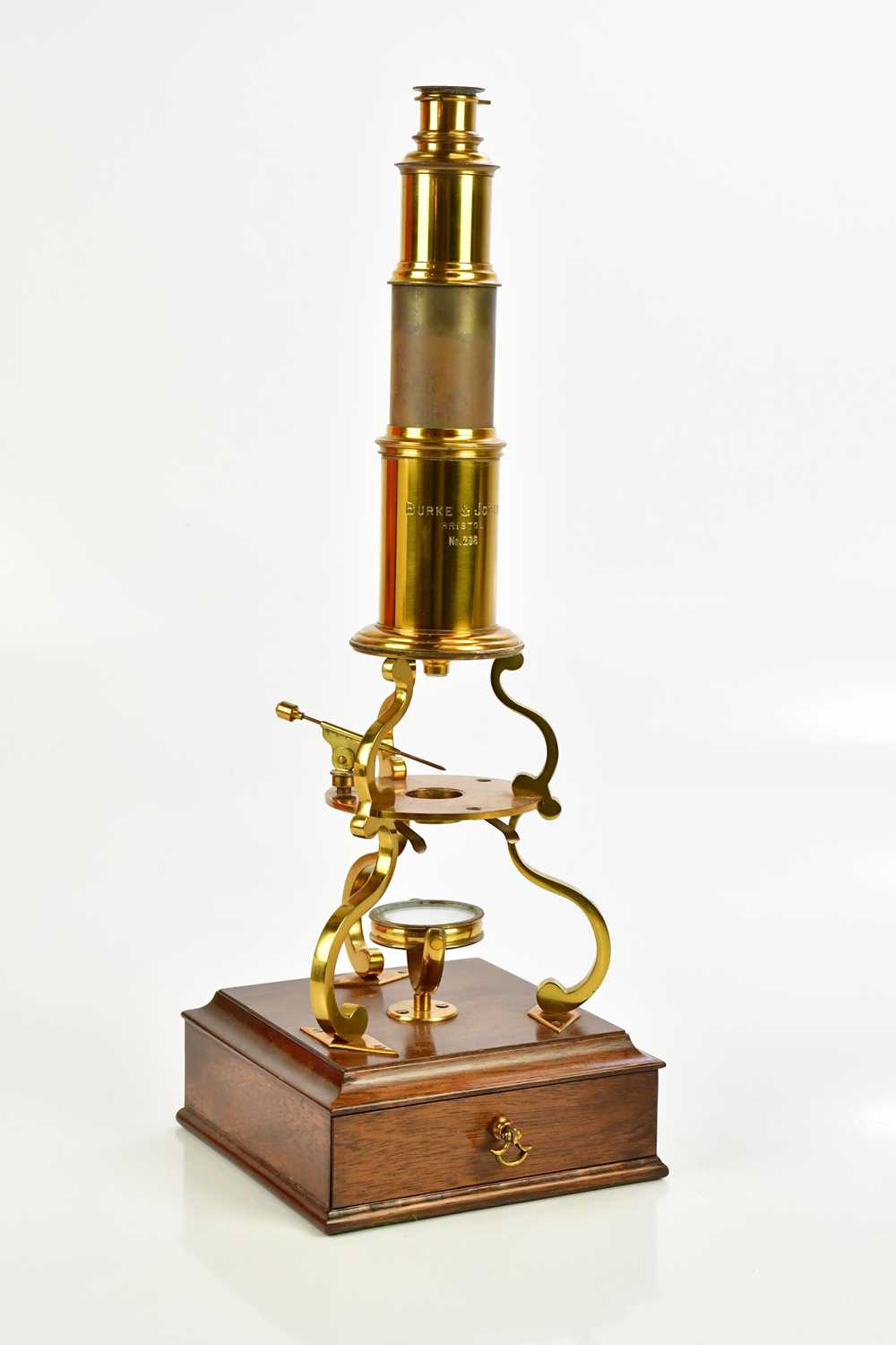 Lot 718 - BURKE & JONES, BRISTOL; a brass Culpeper...
