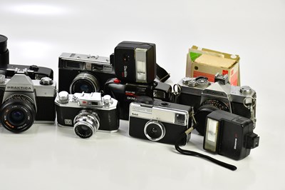 Lot 1188 - A collection of cameras and camera accessories,...