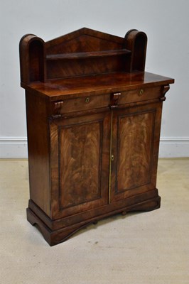 Lot 125 - A 19th century mahogany chiffonier, the single...