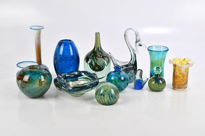 Lot 858 - A collection of Mdina glass comprising vases,...