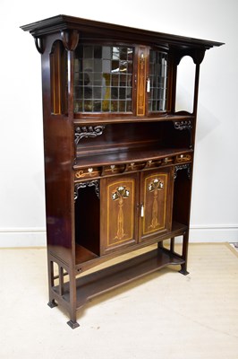 Lot 1 - A Scottish Arts and Crafts inlaid mahogany...