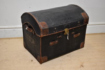 Lot 475 - An early 20th century leather bound dome...