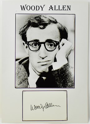 Lot 1669 - WOODY ALLEN; a black and white photo image of...