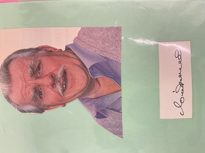 Lot 1573 - A ring binder of autographed colour and black...