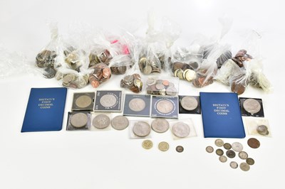 Lot 602 - A mixed collection of coins including pennies,...