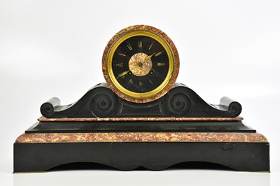 Lot 697 - A Victorian French rouge and black marble...