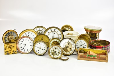 Lot 677 - A large collection of assorted clock parts and...