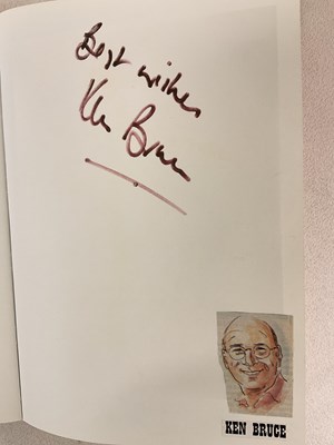 Lot 1571 - An A5 size notebook containing autographs and...