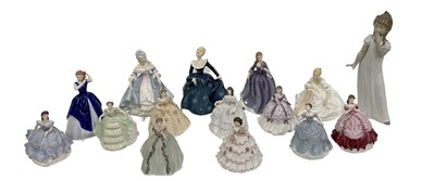 Lot 616 - ROYAL DOULTON; fourteen female figures...