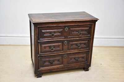 Lot 120 - A late 17th/early 18th century oak chest of...