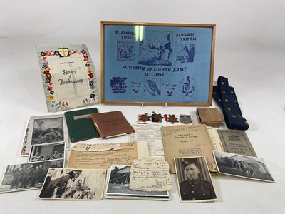 Lot 107 - A group of four WWII medals, boxed with...