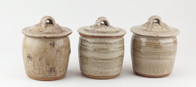 Lot 389 - JIM MALONE (born 1946); a trio of stoneware...