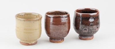 Lot 390 - JIM MALONE (born 1946); a trio of stoneware...