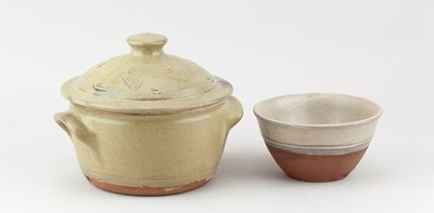 Lot 371 - JIM MALONE (born 1946); a stoneware casserole...