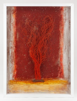 Lot 753 - ROBIN WELCH (1936-2019); ‘Burning Tree', mixed...