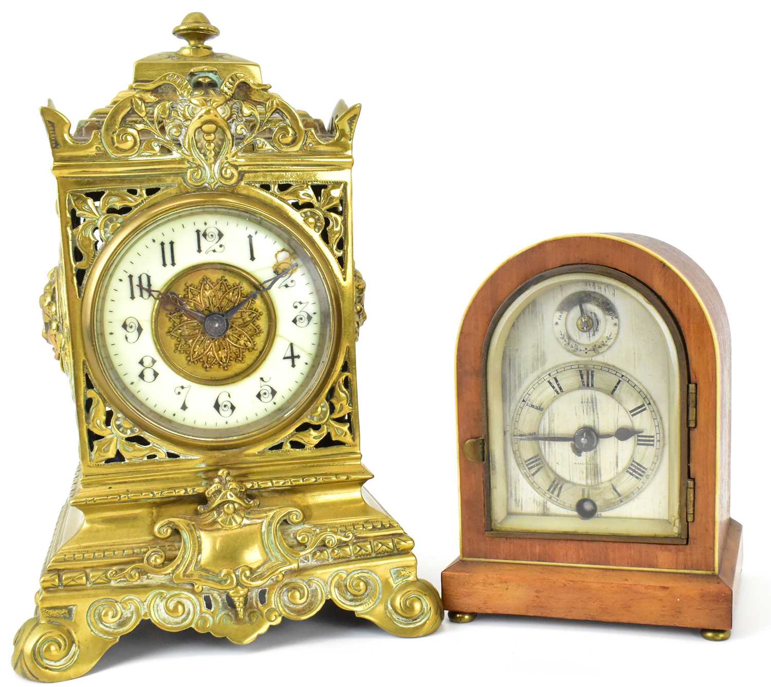 Lot 111 - Two vintage desk clocks