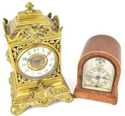 Lot 111 - Two vintage desk clocks